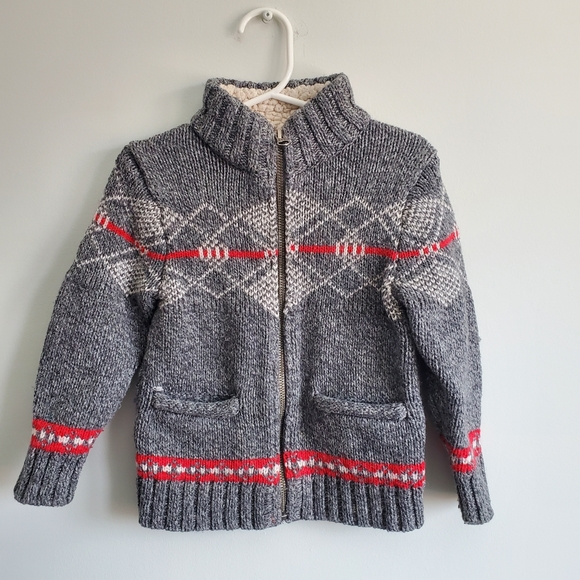 💙 BABY GAP - Grey & Red Zippered Sweater - Size 3 - Picture 1 of 4
